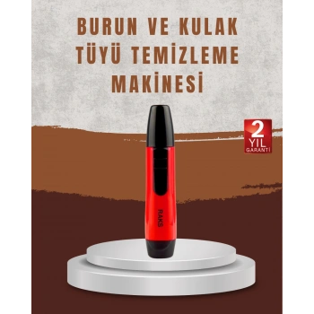 Raks Leo Burun Kulak Tüy Alma Makinesi 45 Dk Şarj Süreli Kırmızı