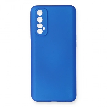 Realme 7 Kılıf First Silikon - Mavi