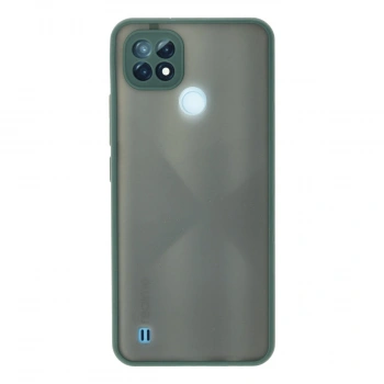 Realme C21 Kılıf Montreal Silikon Kapak - Yeşil