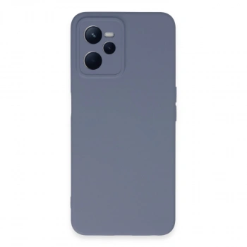 Realme C35 Kılıf Nano İçi Kadife Silikon - Gri