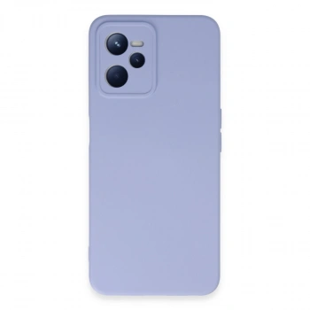Realme C35 Kılıf Nano İçi Kadife Silikon - Lila