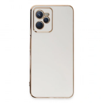 Realme C35 Kılıf Volet Silikon - Beyaz