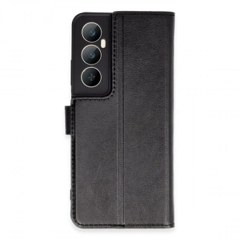 Realme C65 Kılıf Trend S Plus Kapaklı Kılıf - Siyah