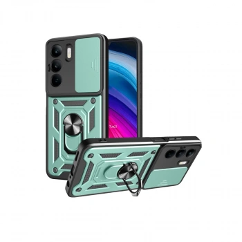 Realme C75 4g Kılıf Pars Lens Yüzüklü Silikon - Yeşil