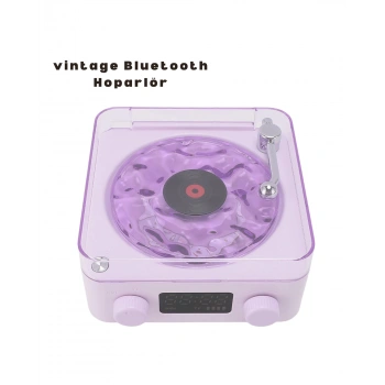 Retro Bluetooth Hoparlör Mor