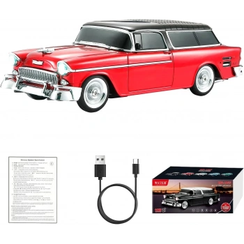 Retro Klasik Araba Bluetooth Hoparlör Kablosuz HD Ses FM Radyo YG-1955 (5324)