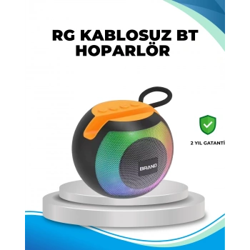 RGB Işıklı Taşınabilir Kablosuz Bluetooth Hoparlör