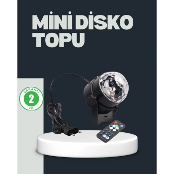 RGB LED Disko Küresi 7 Modlu Uzaktan Kumandalı