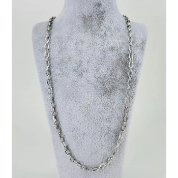 Rodyum Çelik Erkek Kolye 60 Cm - Ekl0014