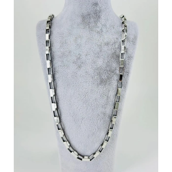 Rodyum Çelik Erkek Kolye 60 Cm - Ekl0015