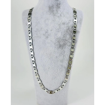 Rodyum Çelik Erkek Kolye 60 Cm - Ekl0017