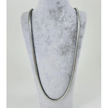 Rodyum Çelik Erkek Kolye 60 Cm - Ekl0020