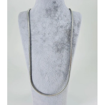 Rodyum Çelik Erkek Kolye 60 Cm - Ekl0022