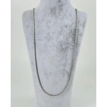 Rodyum Çelik Erkek Kolye 60 Cm - Ekl0033