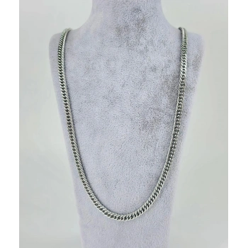 Rodyum Çelik Erkek Kolye 60 Cm - Ekl0053
