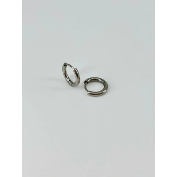 Rodyum  Çelik Erkek Küpe Çap (7 Mm) Kalınlık (2 Mm) - Ekp0026