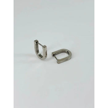 Rodyum Çelik Erkek Küpe Çap (9 Mm) Kalınlık (3 Mm) - Ekp0017