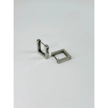 Rodyum   Çelik Erkek Küpe Çap (9 Mm) Kalınlık (3 Mm) - Ekp0022