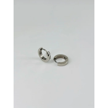 Rodyum   Çelik Erkek Küpe Çap (9 Mm) Kalınlık (3 Mm) - Ekp0040