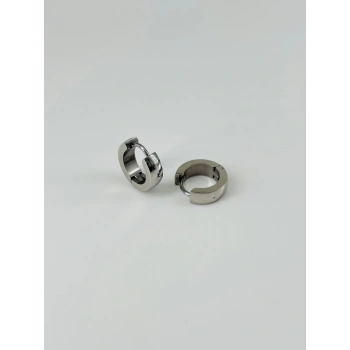 Rodyum  Çelik Erkek Küpe Çap (9 Mm) Kalınlık (4 Mm) - Ekp0032