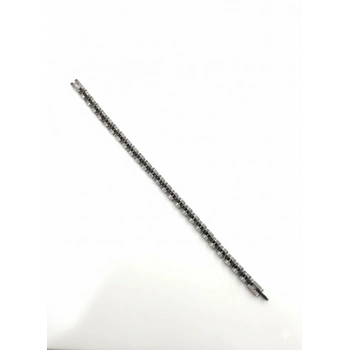 Rodyum-siyah Çelik  Erkek Çelik Bileklik Boy 21.5 Cm / En 0.6 Mm  - Ebl0047
