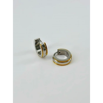 Rodyum Ve   Çelik Erkek Küpe Çap (9 Mm) Kalınlık (4 Mm) - Ekp0002