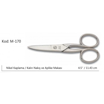 Rose Europe Kalın Nakış Makası Süper Kalite No:4.5 11,43 Cm
