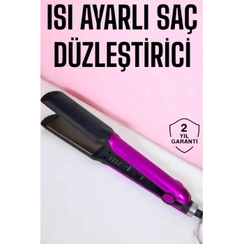 Saç Düzleştirici Isı Ayarlı Seramik Kaplama Döner Kablo Yıpranma Karşıtı