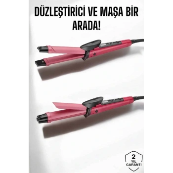 Saç Düzleştirici Ve Maşa İkili Saç Şekillendirici