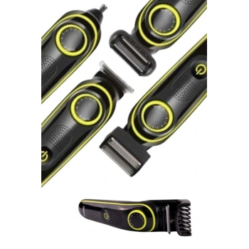 Saç Sakal Şekillendirici Tıraş Makinesi 5 Başlıklı Paslanmaz Çelik Bıçaklı Unısex