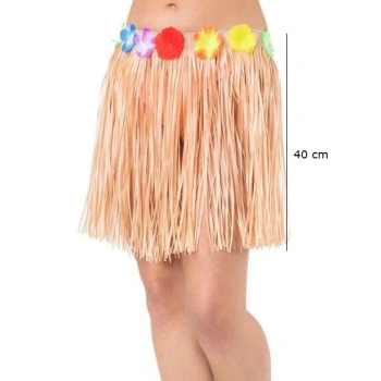 Saman Renk Püsküllü Hawaii Luau Hula Etek