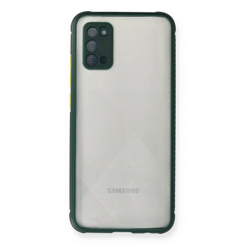 Samsung Galaxy A02s Kılıf Miami Şeffaf Silikon - Koyu Yeşil