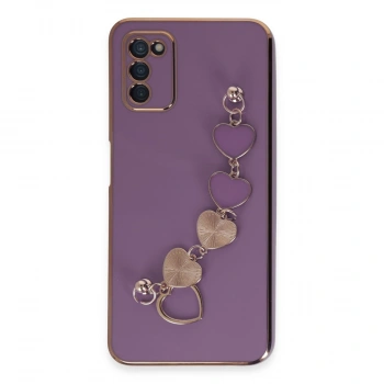 Samsung Galaxy A03s Kılıf Esila Silikon - Mor