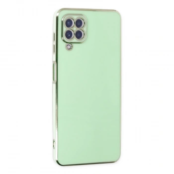 Samsung Galaxy A12 Kılıf Volet Silikon - Açık Yeşil