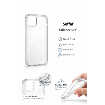 Samsung Galaxy A13 Uyumlu Şeffaf Silikon Telefon Kılıfı Esnek Darbe Koruyucu