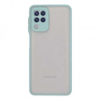 Samsung Galaxy A22 Kılıf Montreal Silikon Kapak - Turkuaz