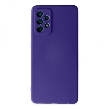 Samsung Galaxy A72 Kılıf Nano İçi Kadife Silikon - Mor