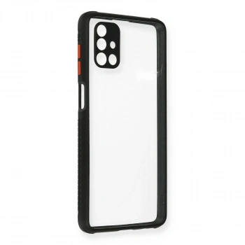 Samsung Galaxy M51 Kılıf Miami Şeffaf Silikon - Siyah