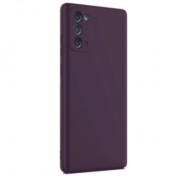 Samsung Galaxy Note 20 Kılıf First Silikon - Mürdüm