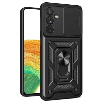 Samsung Galaxy S24 Fe Pars Lens Yüzüklü Silikon - Siyah