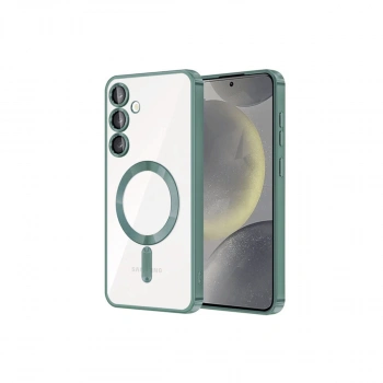 Samsung Galaxy S24 Kılıf Kross Magneticsafe Kapak - Koyu Yeşil