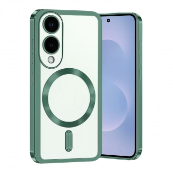 Samsung Galaxy S25 Edge Kross Magneticsafe Kapak - Koyu Yeşil