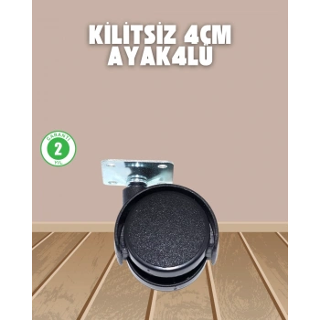 Sehpa ve Ekipmanlar İçin Kilitsiz 4 cm Ayak 4’lü