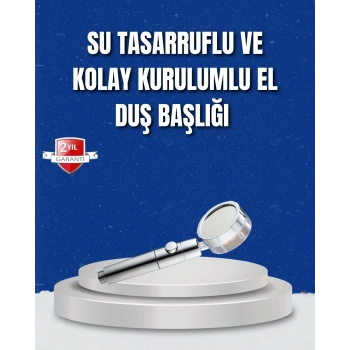 Şelale Sisi ve Masaj Özellikli Banyo Duş Başlığı