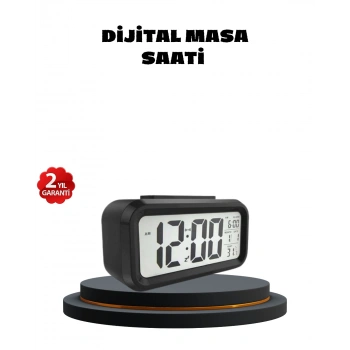 Sensörlü Dijital Masa Saati Alarm ve Sıcaklık Göstergeli