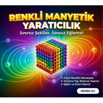 Sihirli Manyetik Toplar Dyum Mıknatıs Küp Bilye 216 Adet Cube Küp Dymium