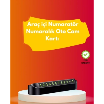 Şık ve İşlevsel Fosforlu Araç Numaratörü – Kolay Kullanım, Yüksek Görünürlük