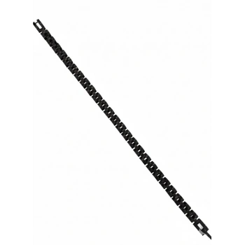 Siyah Çelik  Erkek Çelik Bileklik Boy 21.5 Cm / En 0.6 Mm  - Ebl0074