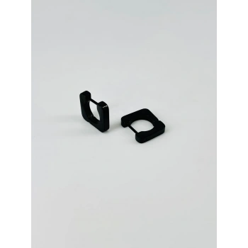 Siyah  Çelik Erkek Küpe Çap (9 Mm) Kalınlık (3 Mm) - Ekp0014