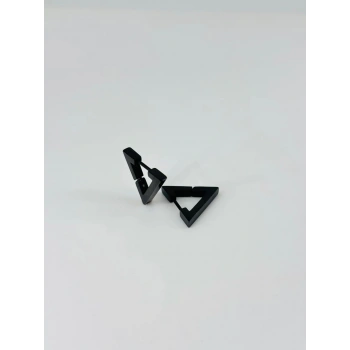 Siyah Çelik Erkek Küpe Çap (9 Mm) Kalınlık (3 Mm) - Ekp0021
